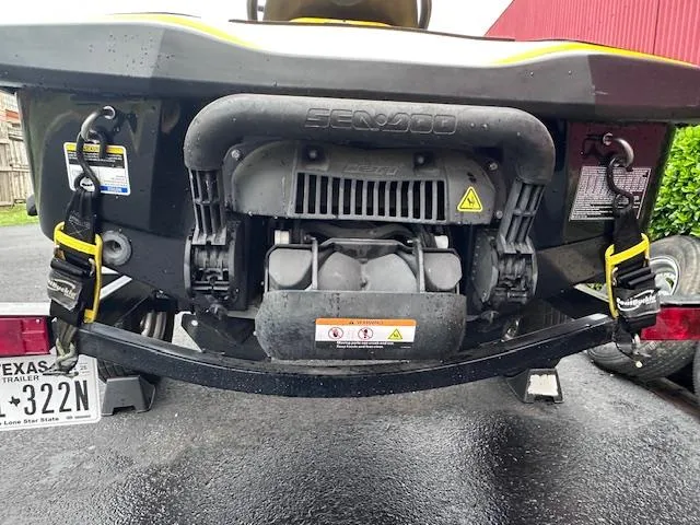 Slide: The Image of Rear view of a 2011 Sea-Doo RXT 260 jet ski on a trailer. - 13