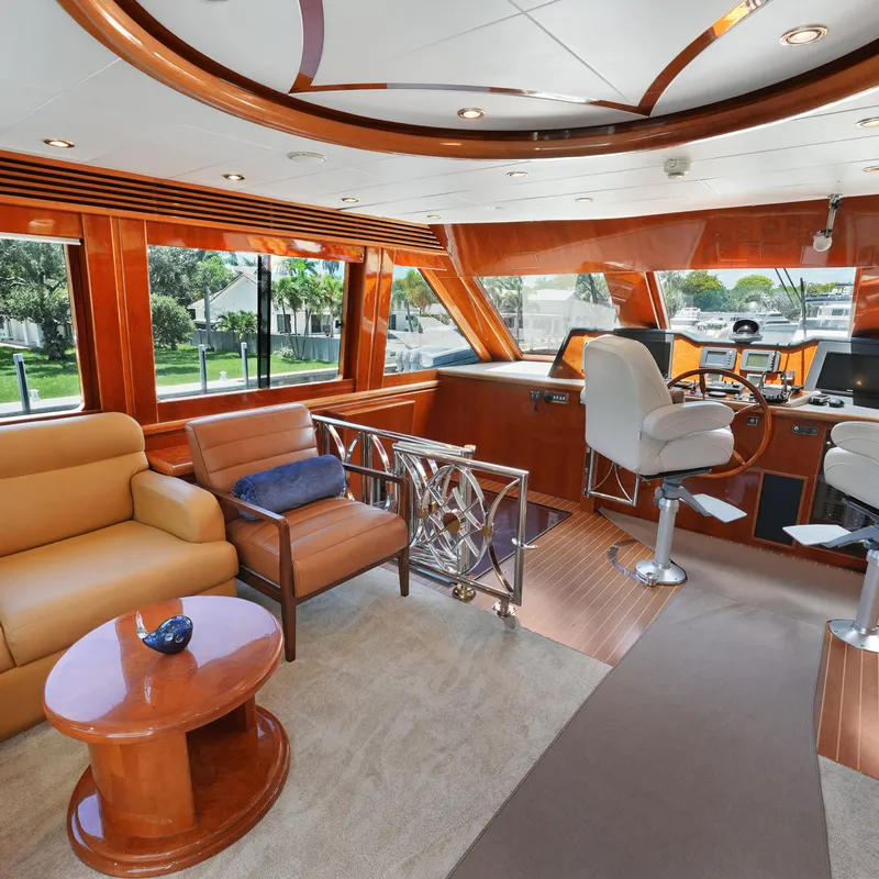 Slide: The Image of Luxurious 2003 Hargrave Sky Lounge interior with plush seating and elegant wood finishes. - 12