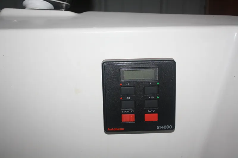 Slide: The Image of Autopilot control panel on a 1978 Bombay Clipper Sloop sailboat. - 39