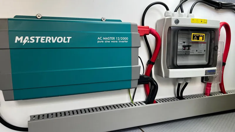 Slide: The Image of Electrical system with Mastervolt inverter on 2020 Beneteau Swift Trawler 44. - 28