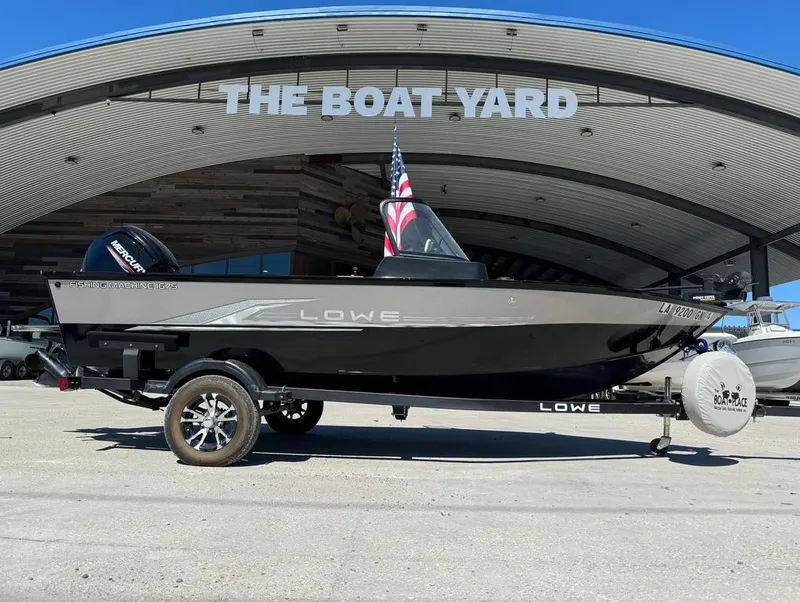 Slide: The Image of 2022 Lowe Fishing Machine 1675 WT boat on trailer at The Boat Yard. - 5