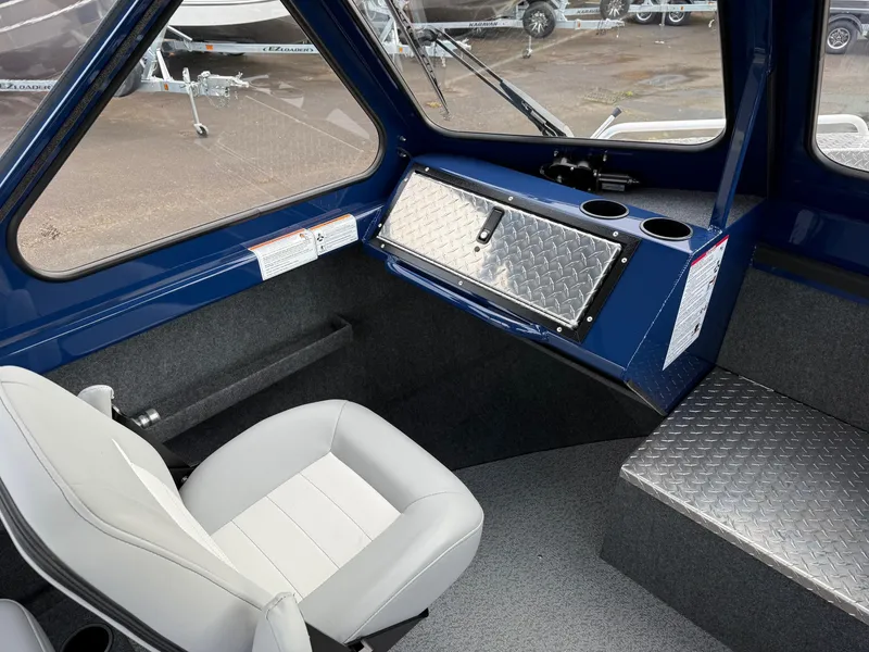 Slide: The Image of Interior of 2025 Thunder Jet 185 Luxor boat with seating and storage. - 13
