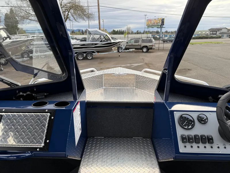 Slide: The Image of Interior view of 2025 Thunder Jet 185 Luxor boat with dashboard and controls. - 15