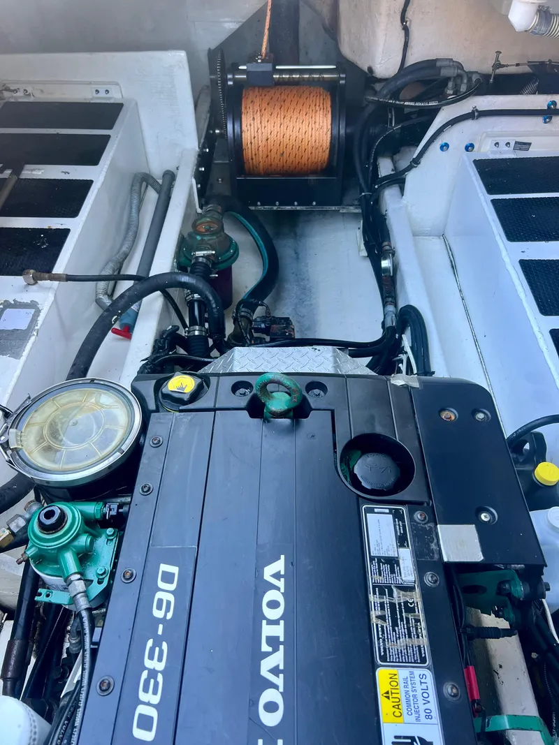 Slide: The Image of Engine compartment of a 2010 Centurion Parasail Boat with Volvo Penta D6-330 engine. - 9