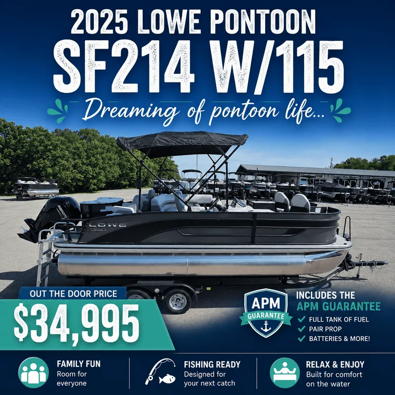 Slide: The Image of Lowe Pontoon SF214 2025 - 30