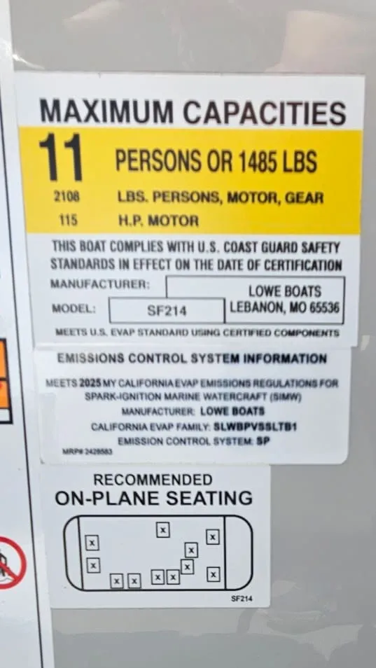Slide: The Image of Lowe Pontoon SF214 2025 - 28