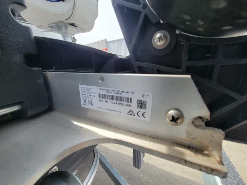 Slide: The Image of Label on Angler Qwest 2285 FISH N CRUISE 2023 boat component, showing serial number and certifications. - 37