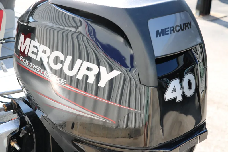 Slide: The Image of Mercury 40 FourStroke outboard motor on 2016 Tracker Pro 160 boat. - 23