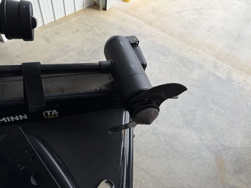 Slide: The Image of Close-up of a 2021 Phoenix 721 ProXP boat's trolling motor propeller. - 7