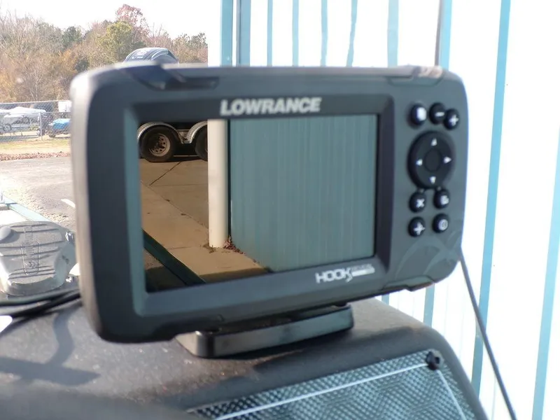 Slide: The Image of Lowrance fish finder on 2025 Tracker Bass Tracker® Classic Limited boat. - 14