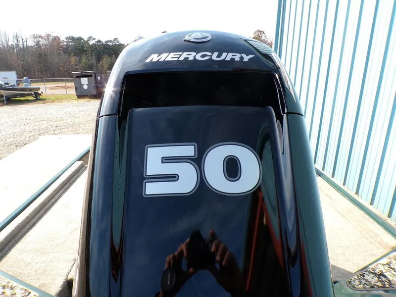 Slide: The Image of Mercury outboard motor on 2025 Tracker Bass Tracker® Classic Limited boat. - 8