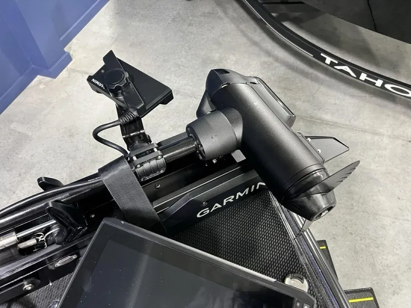 Slide: The Image of Close-up of Phoenix 920 Elite 2025 boat equipment with Garmin technology. - 8