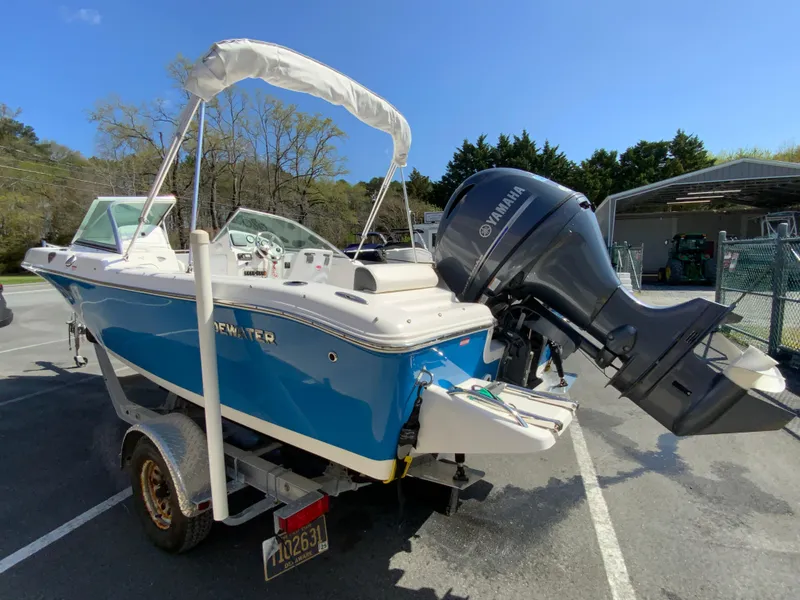 Slide: The Image of 2015 Tidewater 196 DC Explorer boat with Yamaha outboard motor on trailer. - 7