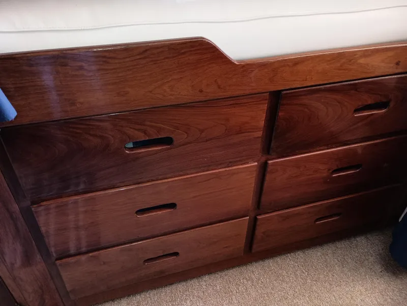 Slide: The Image of Vintage 1978 Pacific Bluefin SPF wooden dresser with six drawers and a smooth finish. - 27