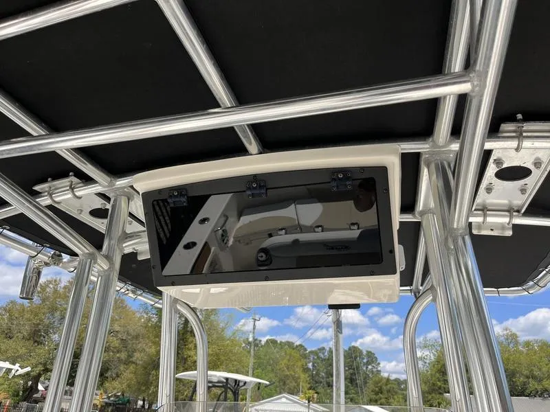Slide: The Image of 2020 Bulls Bay 230 Center Console boat with T-top and electronic display. - 12
