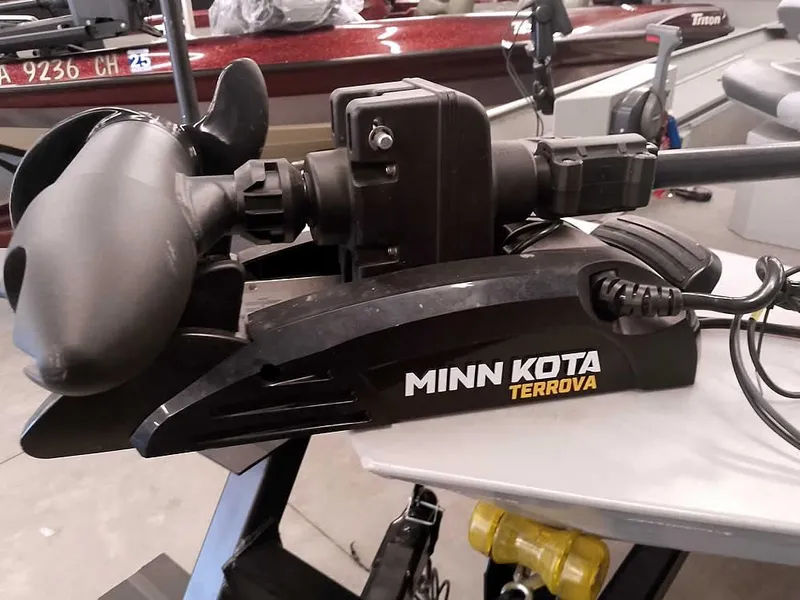 Slide: The Image of Minn Kota Terrova trolling motor on 2024 SeaArk 1652 Crappie boat. - 7