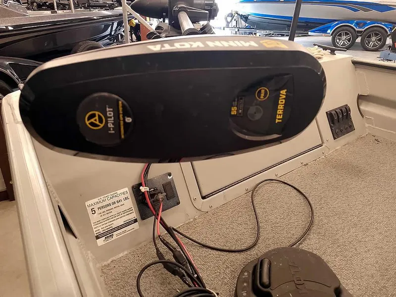 Slide: The Image of 2024 SeaArk 1652 Crappie boat with Minn Kota Terrova trolling motor. - 8