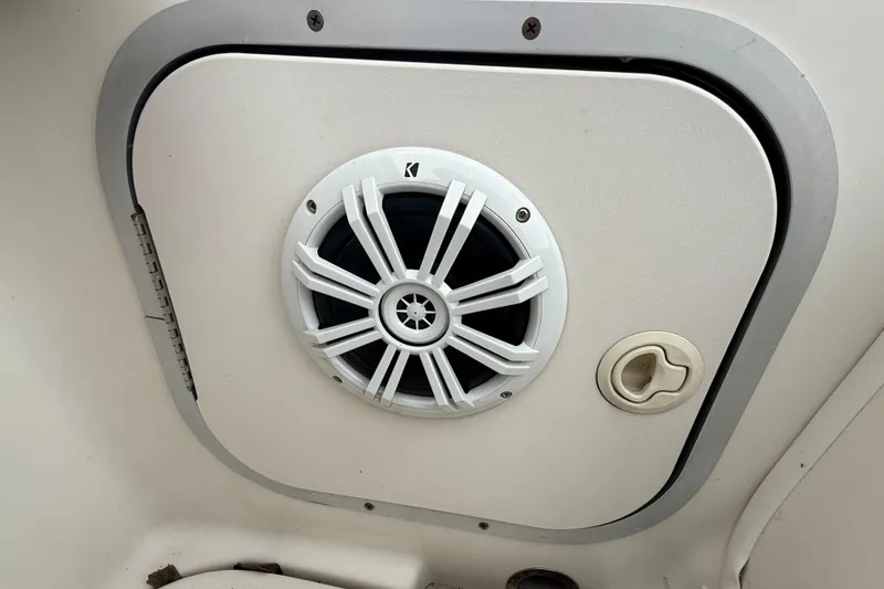 Slide: The Image of Speaker and latch on 2010 Trophy 2152 Walkaround boat interior. - 24
