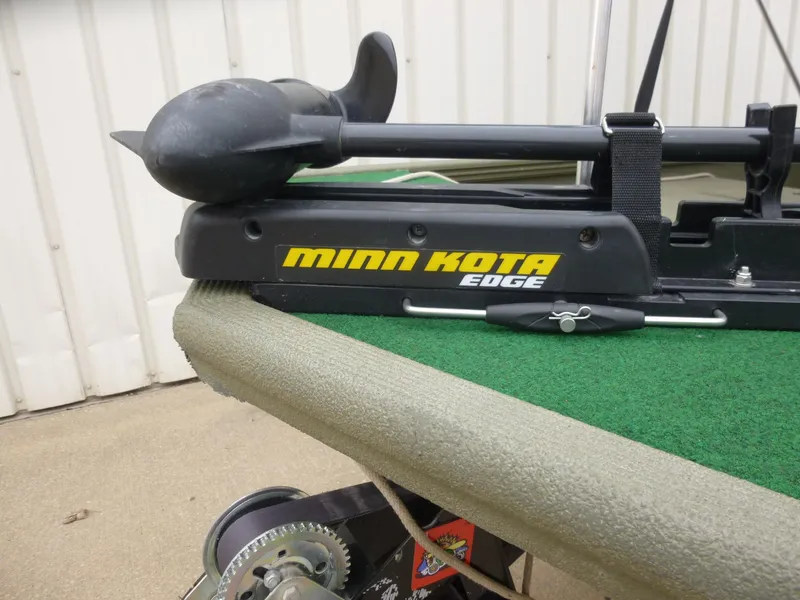 Slide: The Image of Minn Kota Edge trolling motor on 2011 Lowe Roughneck R1760SC boat. - 8