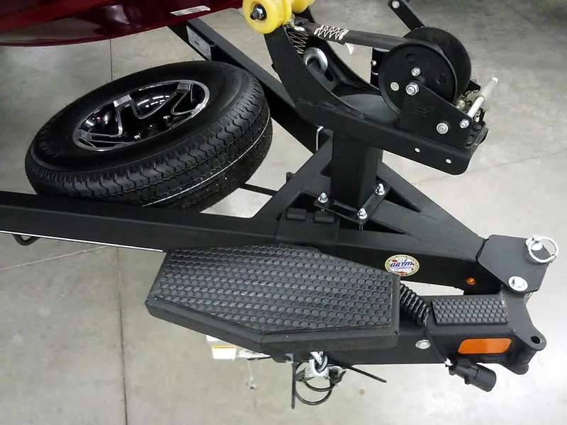 Slide: The Image of Trailer hitch and spare tire of 2025 Ranger RT188C boat. - 3