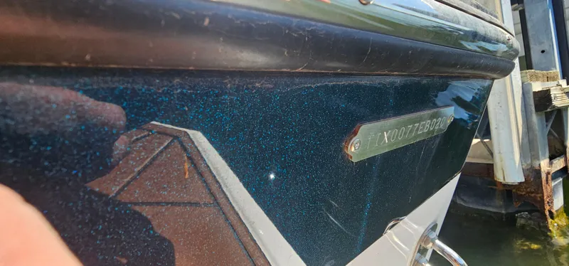 Slide: The Image of 2020 ATX Surf Boats 24 Type-S hull with metallic finish and identification plate. - 33