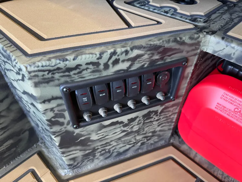 Slide: The Image of Control panel of 2025 Tracker Grizzly 1650 T Prairie Wings Edition boat. - 7