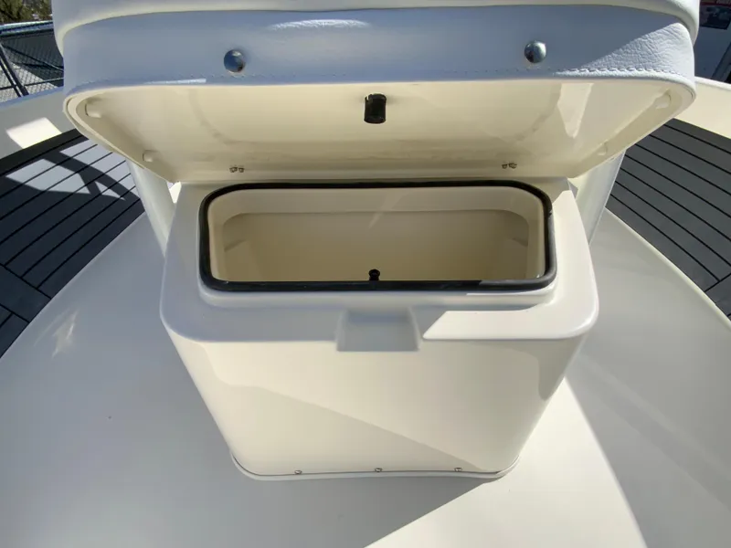 Slide: The Image of Open storage compartment on 2025 Pathfinder 2600 TRS boat. - 30