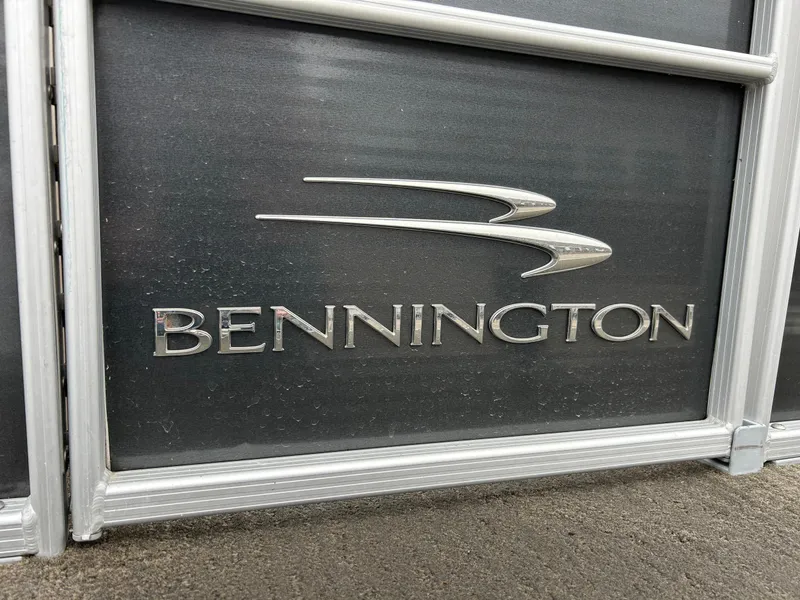 Slide: The Image of Bennington 2550 RCL 2014 logo on a metallic surface. - 15