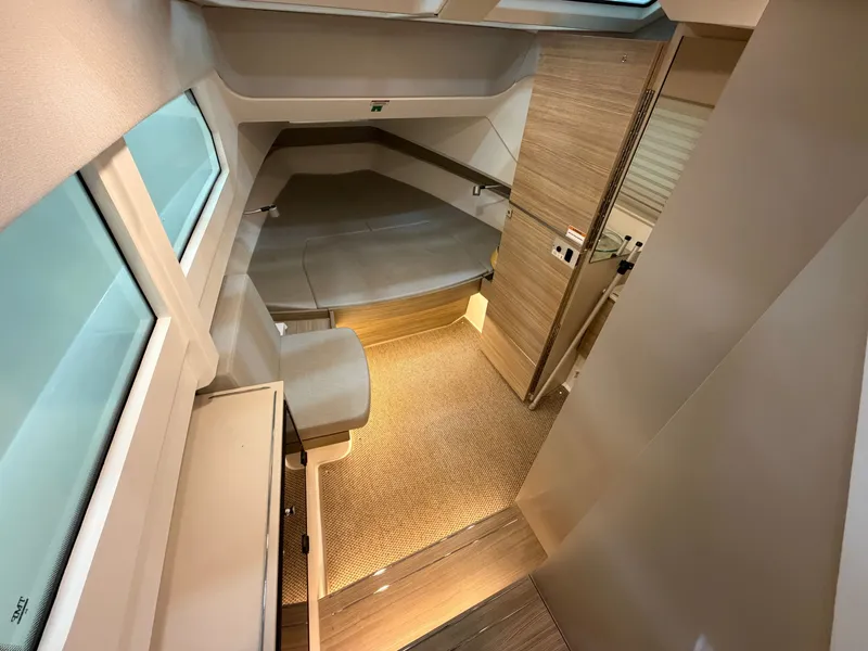 Slide: The Image of Interior of the Saxdor 320 GTO with modern wood accents and large windows. - 41