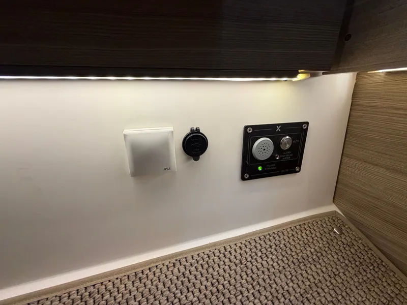 Slide: The Image of Interior of Saxdor 320 GTO featuring outlets and control panel. - 16