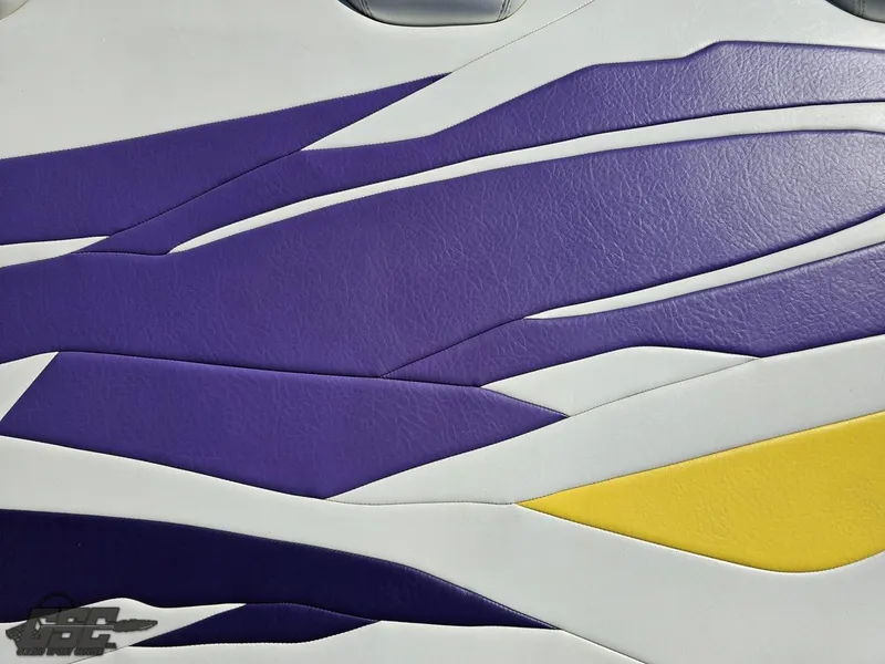 Slide: The Image of Colorful abstract design on 2004 Baja 25 Outlaw boat upholstery. - 40