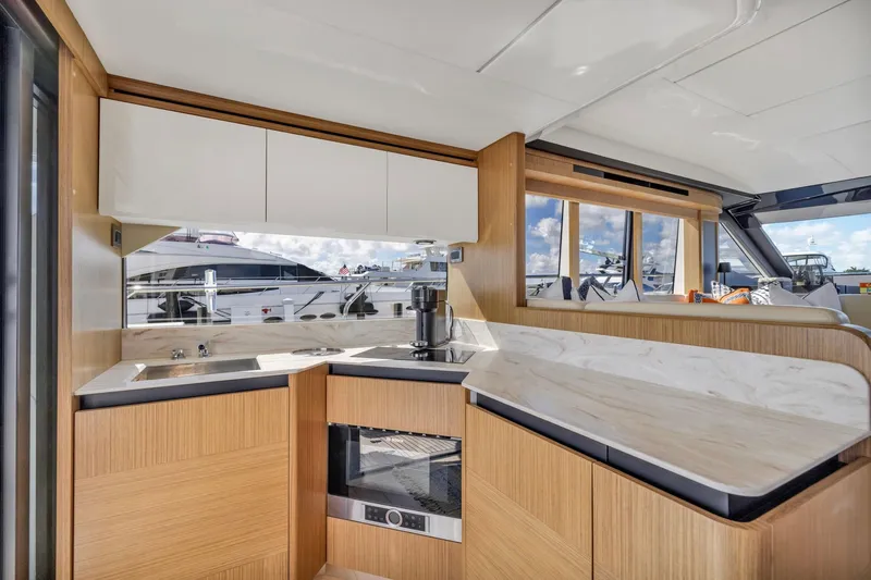 Slide: The Image of Luxurious kitchen interior of 2018 Absolute 52 FLY yacht with modern design and appliances. - 21