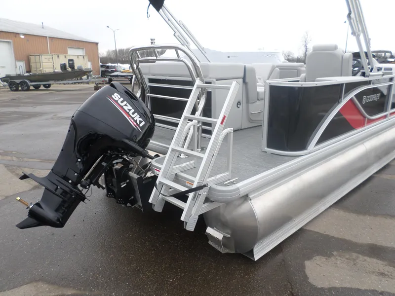 Slide: The Image of 2025 Godfrey Sweetwater 2086 CSE pontoon boat with Suzuki outboard motor. - 7