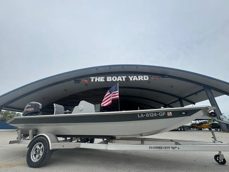 Slide: The Image of Custom Rene Gros 20 CC boat on trailer at The Boat Yard, 2023 model. - 5