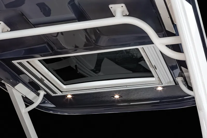Slide: The Image of 2025 Chaparral 280 OSX boat roof with skylight and integrated lighting. - 28