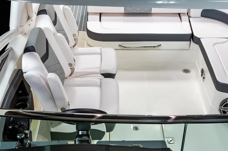 Slide: The Image of Luxurious seating area on 2025 Chaparral 280 OSX boat, featuring modern design and comfort. - 34