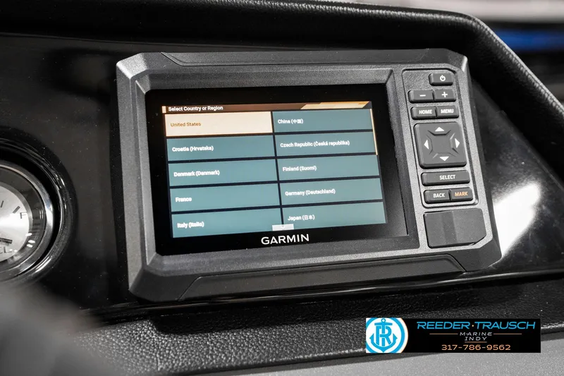 Slide: The Image of Garmin navigation system in 2025 Bennington 20 SSR boat dashboard. - 35
