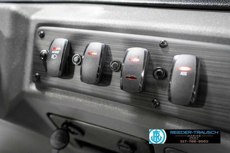 Slide: The Image of Dashboard switches of a 2025 Bennington 20 SSR boat. - 36