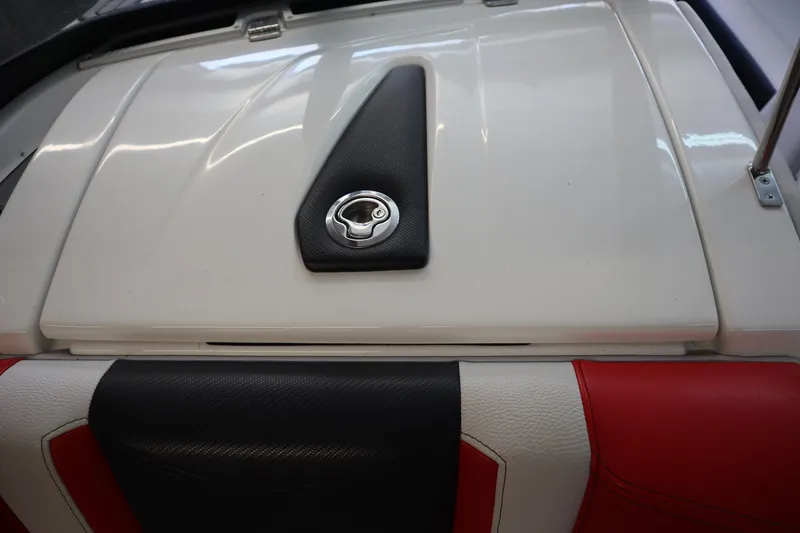 Slide: The Image of 2018 Nautique Super Air Nautique G25 boat interior detail with sleek design and modern features. - 11