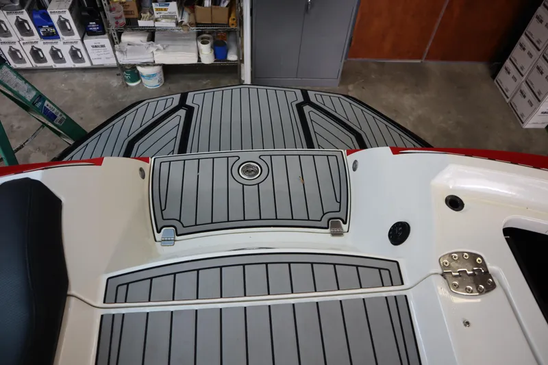 Slide: The Image of 2018 Nautique Super Air Nautique G25 boat deck with gray and black non-slip surface. - 25