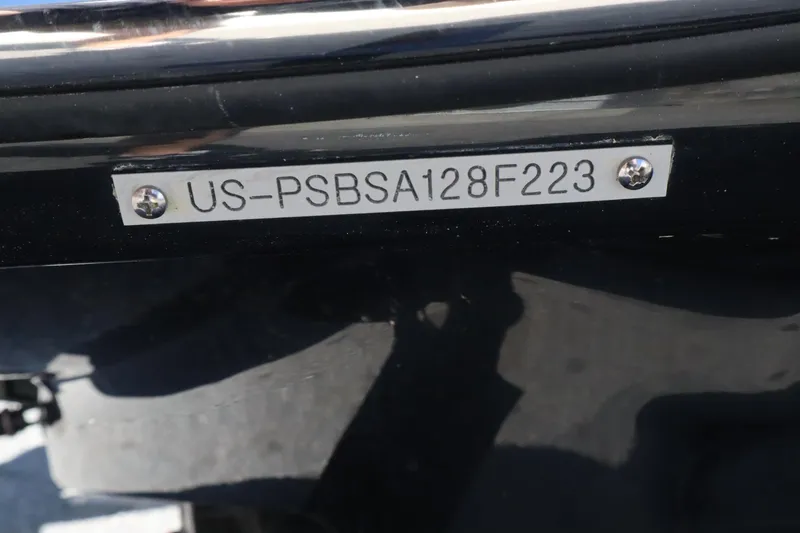 Slide: The Image of 2023 Scarab 165 ID boat identification plate with serial number. - 9