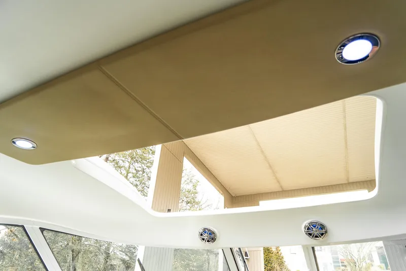 Slide: The Image of Interior view of 2016 Formula 45 Yacht with sunroof and modern lighting. - 12