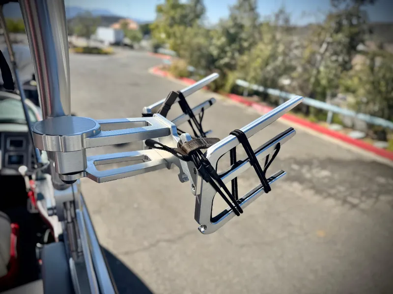 Slide: The Image of 2018 MasterCraft XT22 wakeboard rack with a butterfly perched on it. - 14