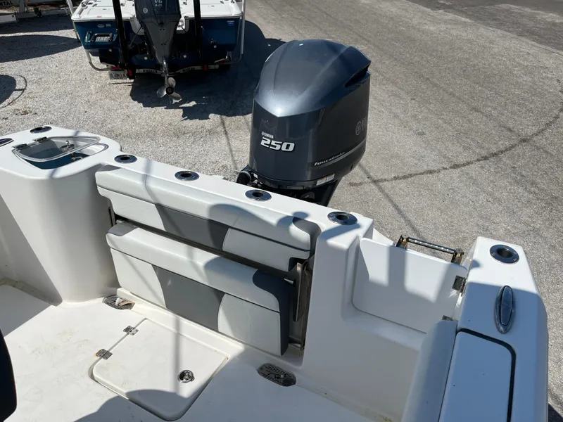 Slide: The Image of 2018 Tidewater 232 CC Adventure boat with Yamaha 250 engine, rear seating view. - 3