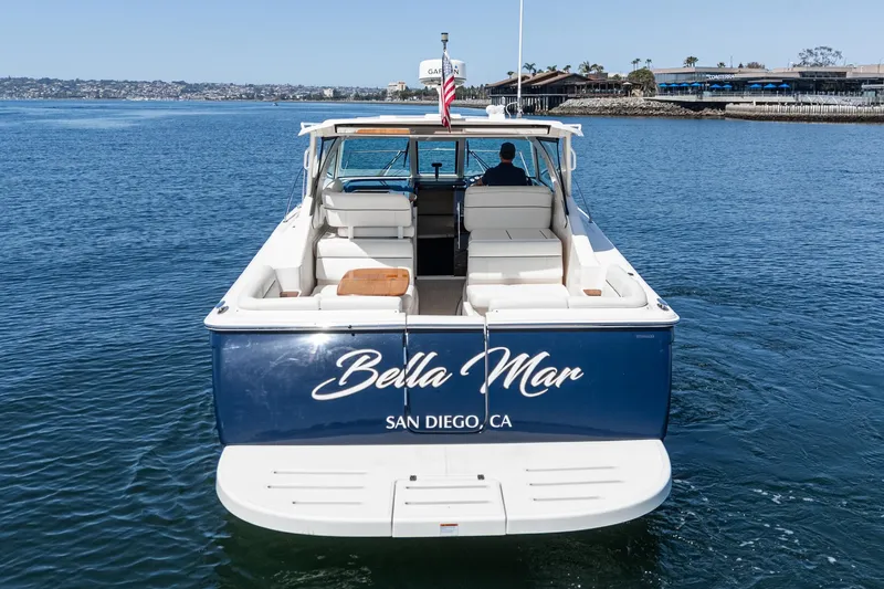 Slide: The Image of 2018 Tiara Yachts 3100 Coronet, "Bella Mar," cruising in San Diego waters. - 16