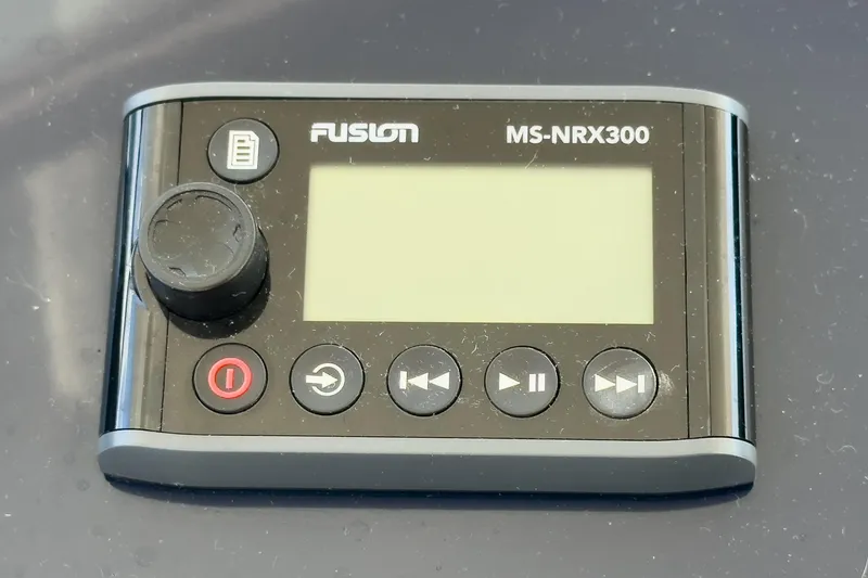 Slide: The Image of Fusion MS-NRX300 marine stereo remote on Tiara Yachts 3100 Coronet, 2018 model. - 44