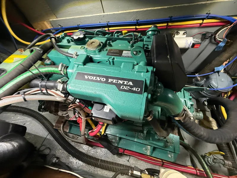 Slide: The Image of Volvo Penta D2-40 engine in 1981 S2 11A boat, detailed view. - 57