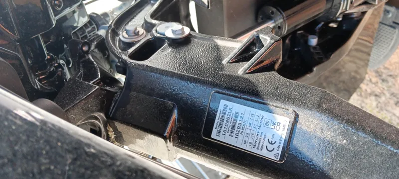 Slide: The Image of Close-up of a 2025 Ranger VX1888 WT engine component with a visible label. - 23