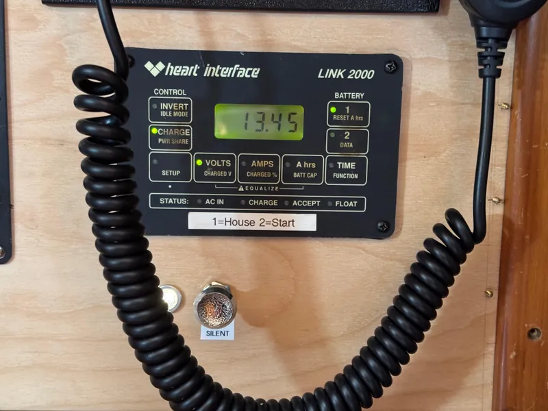 Slide: The Image of Heart Interface Link 2000 control panel on 1988 Cabo Rico 38XL sailboat. - 46