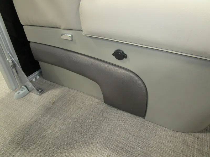 Slide: The Image of Interior detail of 2025 Sun Tracker Sport Fish 22 boat, featuring seating and flooring. - 3